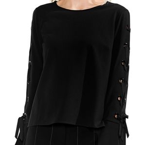 Vince Camuto Lace Up Bell Sleeve Blouse